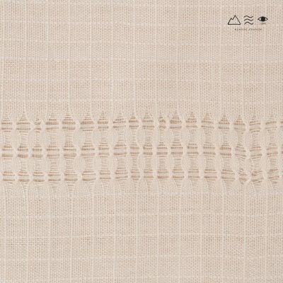 ผ้าคลุมไหล่เล็ก ยกลายตาราง-สีเบจ