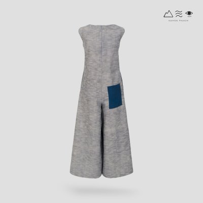 ชุดกางเกงขายาวผ้าทอมือ คราม