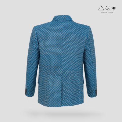 สูท ช ผ้าทอมือลายราชวัตร คราม