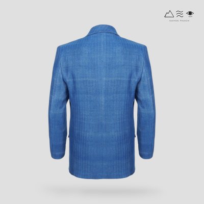 สูท ช ผ้าทอมือลายฟันปลา คราม 175 CM