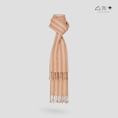 ผ้าพันคอฝ้ายทอมือย้อมสีธรรมชาติ 012 ลายทาง-06