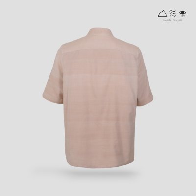EPO เสื้อเชิ้ตแขนสั้น คอจีน ช เปลือกไม้