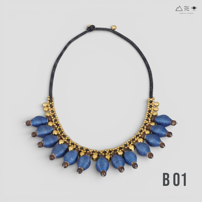 สร้อยคอเชือกถัก กระสวยฝ้าย B