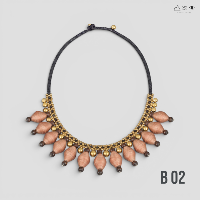 สร้อยคอเชือกถัก กระสวยฝ้าย B