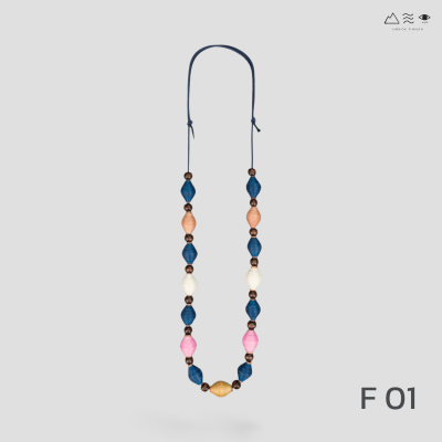 สร้อยคอ กระสวยฝ้ายย้อมสีธรรมชาติ F