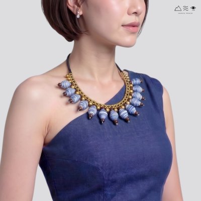 สร้อยคอเชือกถัก กระสวยฝ้าย C