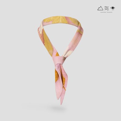 ECO ผ้าพันคอ-โพกผม สีรังครั่ง