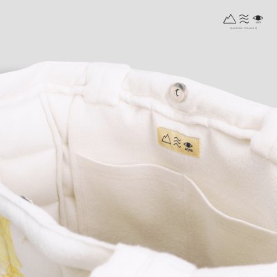 ECO กระเป๋า TOTE บุนุ่ม ใหญ่ สีใยฝ้าย
