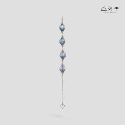 สร้อยข้อมือระย้า ลูกปัดฝ้ายย้อมสีธรรมชาติ - สั้น สร้อยข้อมือระย้า ลูกปัดฝ้ายย้อมสีธรรมชาติ - สั้น