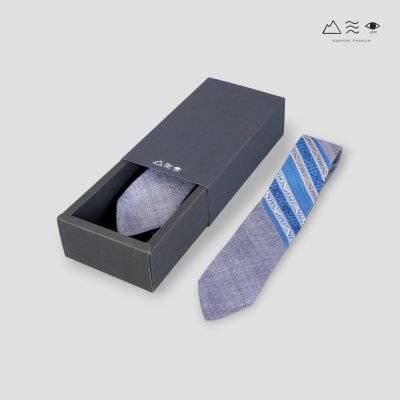 KHID เนกไทผ้าทอมือแต่งลายยกขิด 002