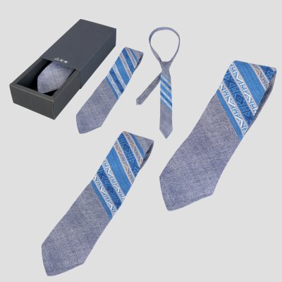 KHID เนกไทผ้าทอมือแต่งลายยกขิด 002