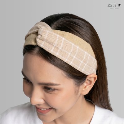 ผ้าคาดผมแบบไขว้ทอมือ ย้อมสีธรรมชาติ 001