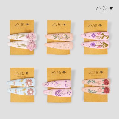 กิ๊บติดผม ผ้าฝ้ายทอ ปักลาย กิ๊บติดผม ผ้าฝ้ายทอ ปักลาย