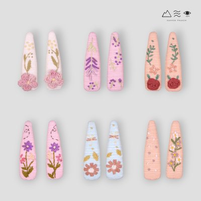 กิ๊บติดผม ผ้าฝ้ายทอ ปักลาย กิ๊บติดผม ผ้าฝ้ายทอ ปักลาย