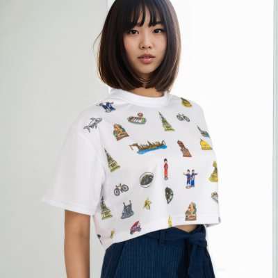 เสื้อครอป Oversized นครพนม Soft Power - ญ
