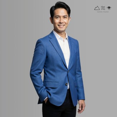 สูท ช ผ้าทอมือลายฟันปลา คราม 175 CM