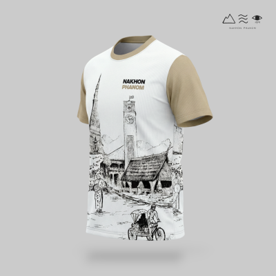 เสื้อยืดนครพนม ภาพวาดลายเส้น