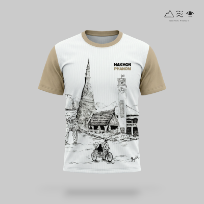 เสื้อยืดนครพนม ภาพวาดลายเส้น