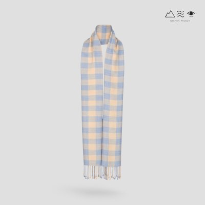 ผ้าพันคอฝ้ายทอมือย้อมสีธรรมชาติ 014 ลายตาราง-05