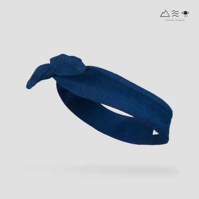 ที่คาดผมผ้าทอมือ แบบลวดดัด ย้อมคราม ที่คาดผมผ้าทอมือ แบบลวดดัด ย้อมคราม