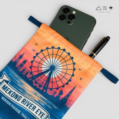 ถุงผ้ารูดเชือก แม่โขงริเวอร์อาย