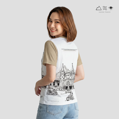 เสื้อยืดนครพนม ภาพวาดลายเส้น