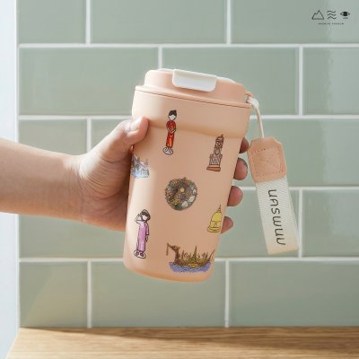 แก้วเก็บอุณหภูมิ นครพนม Soft Power 12 Oz สีพีช