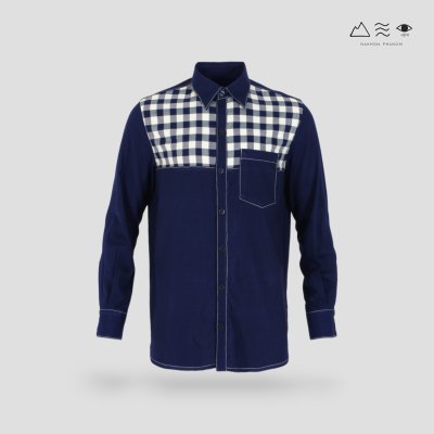 EPO เสื้อเชิ้ตแขนยาว คอปก ช ครามเข้ม EPO เสื้อเชิ้ตแขนยาว คอปก ช ครามเข้ม