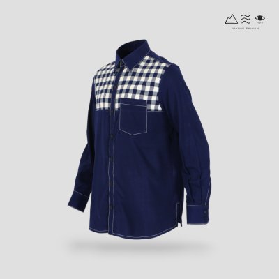 EPO เสื้อเชิ้ตแขนยาว คอปก ช ครามเข้ม EPO เสื้อเชิ้ตแขนยาว คอปก ช ครามเข้ม