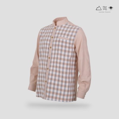 EPO เสื้อเชิ้ตแขนยาว คอจีน ช เปลือกไม้ EPO เสื้อเชิ้ตแขนยาว คอจีน ช เปลือกไม้