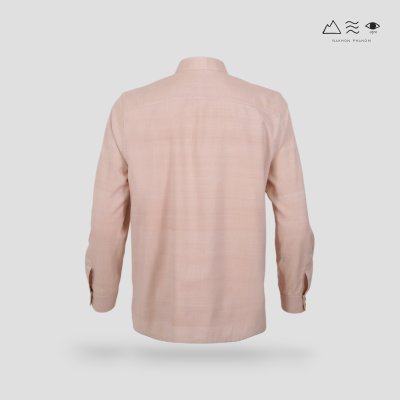 EPO เสื้อเชิ้ตแขนยาว คอจีน ช เปลือกไม้