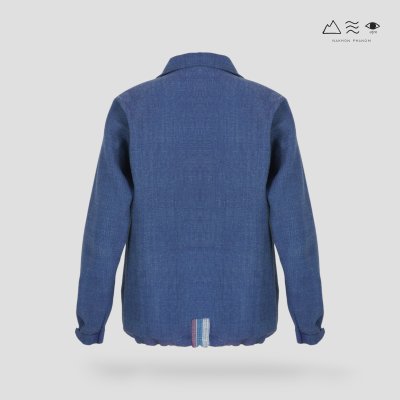 เสื้อแจ็กเก็ตผ้าฝ้ายทอมือ ช คราม เสื้อแจ็กเก็ตผ้าฝ้ายทอมือ ช คราม