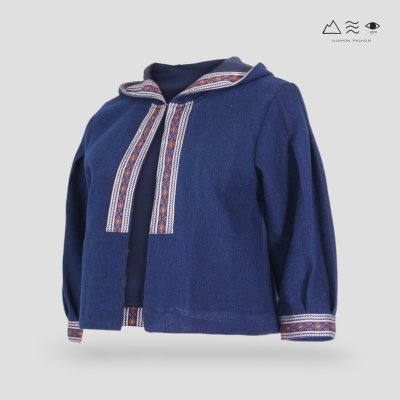 เสื้อฮู้ดผ้าฝ้ายทอมือ ญ คราม