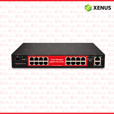 Xenus 16 Port Gigabit PoE Switch Cloud Managed + SFP