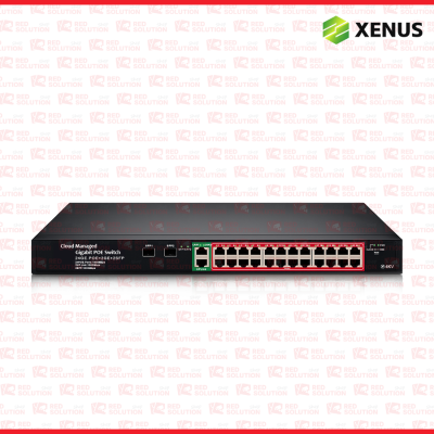 Xenus 24 Port Gigabit PoE Switch Cloud Managed + SFP