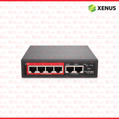 Xenus Cloud Managed PoE Switch Gigabit 4 Port PoE + 2 Uplink