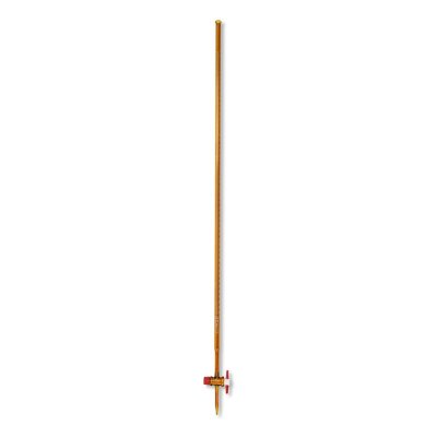 บิวเรตต์ Burette glass class A Teflon cock Amber,Wertlab