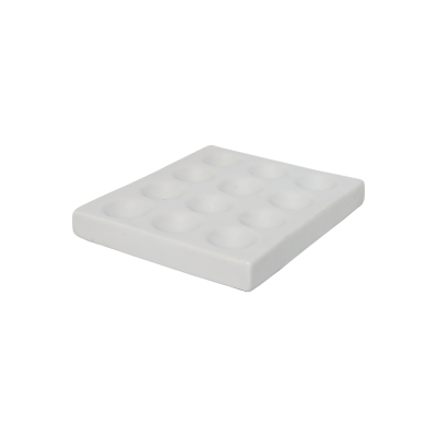 จานหลุมกระเบื้อง 12 หลุม, Spotting plate ceramic