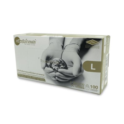 ถุงมือไนไตรดีสโพสหนา 6.2g (กล่องสีทอง), Sritrang