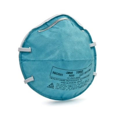 หน้ากากป้องกันฝุ่น เชื้อวัณโรค #1860, N95 (20pcs/bx)