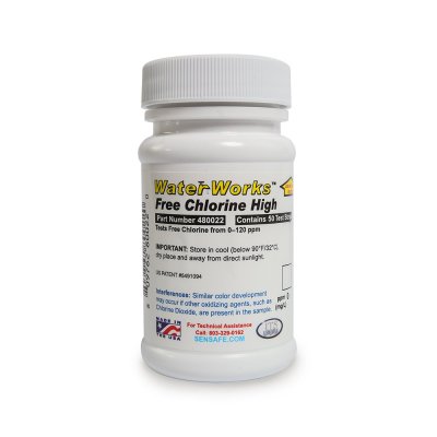 ชุดทดสอบคุณภาพน้ำ  (0-120 ppm) (Chlorine free strips) #480022