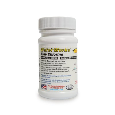 ชุดทดสอบคลอรีนอิสระในน้ำ 0-25 ppm (Chlorine free 50 strips) #480023