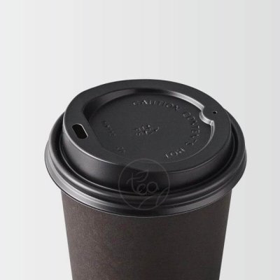 Sip Lid for Paper Cup Black 8 oz