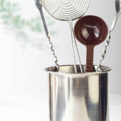 กระบอกใส่ช้อนคนเหล็ก กระบอกใส่อุปกรณ์