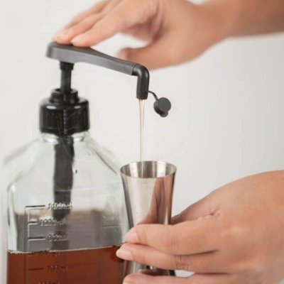 ขวดแก้วใส่น้ำเชื่อม พร้อมหัวปั๊ม 1,100 มล.