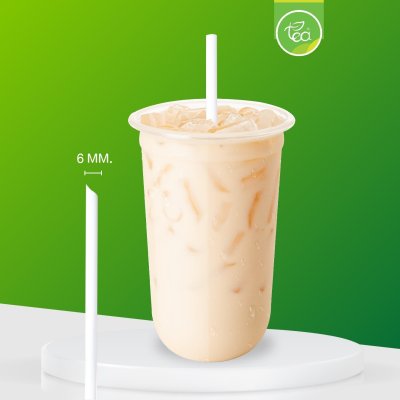 Plastic Straw White 6 mm