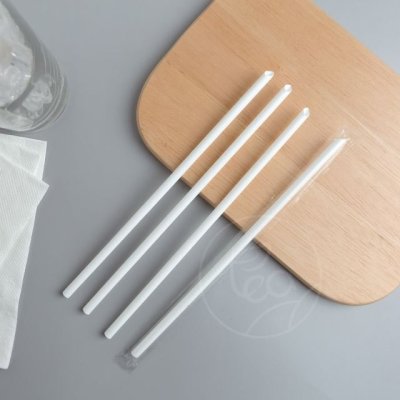 Plastic Straw White 6 mm
