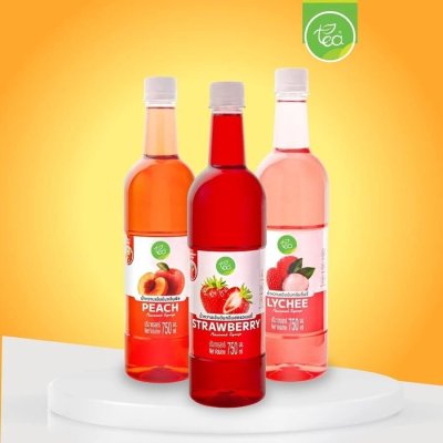 น้ำหวานเข้มข้น กลิ่นลิ้นจี่ ตราทีอีเอ 750 มิลลิลิตร