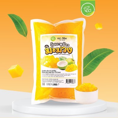 วุ้นมะพร้าว ในน้ำเชื่อม กลิ่นมะม่วง ตราทีอีเอ 1,000 กรัม
