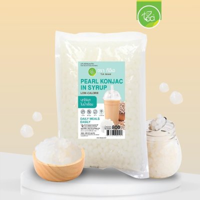 บุกไข่มุกขาว ในน้ำเชื่อม บรรจุ 800 กรัม